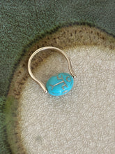 Charger l&#39;image dans la galerie, Bague Scarabée turquoise
